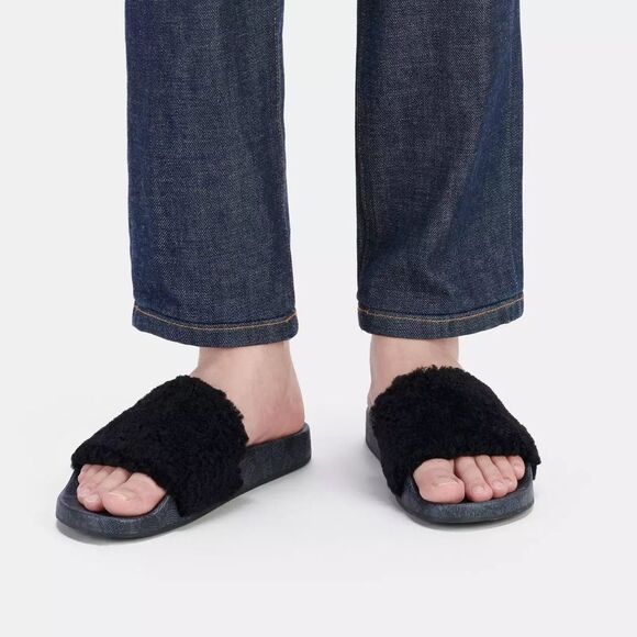 Coach Black slide With Shearling size 7 - Picture 9 of 9